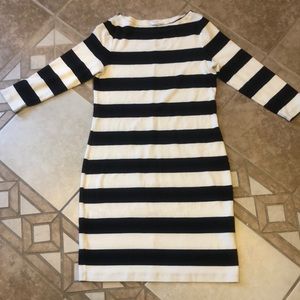 Boatneck striped dress